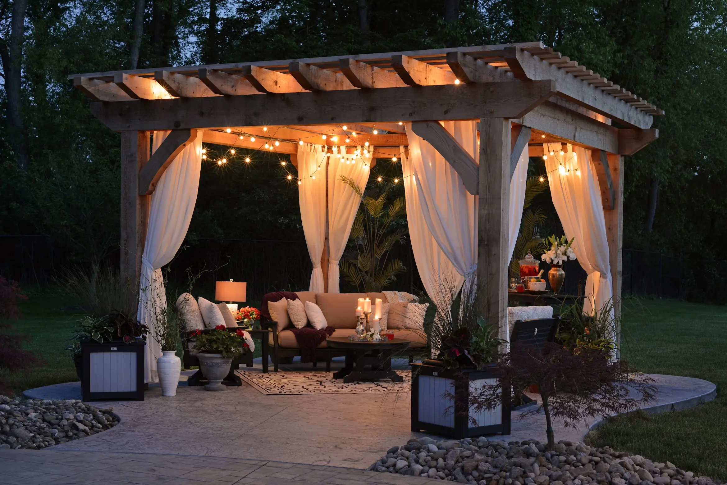Outdoor Pergola With Lights